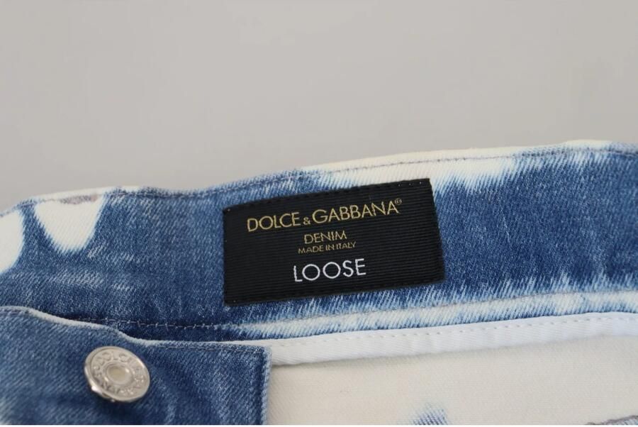 Dolce & Gabbana Blauwe Ceasar Denim Katoenen Losse Fit Jeans Multicolor Heren - Foto 6