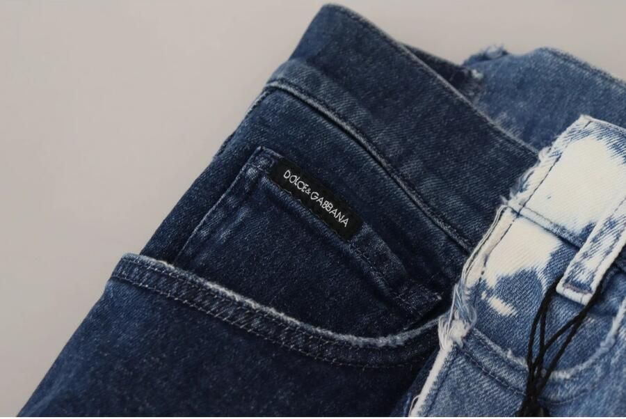 Dolce & Gabbana Blauwe Ceasar Denim Katoenen Losse Fit Jeans Multicolor Heren - Foto 8