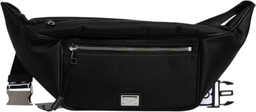 Dolce & Gabbana Verstelbare Band Logo Heuptas Zwart Black Heren - Foto 5