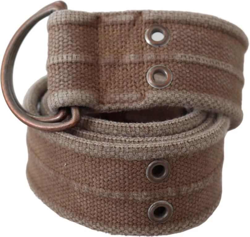 Dolce & Gabbana Verstelbare leren riem met rustieke elegantie Beige Dames