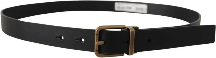 Dolce & Gabbana Vintage Metalen Gesp Leren Riem Black Heren - Foto 3