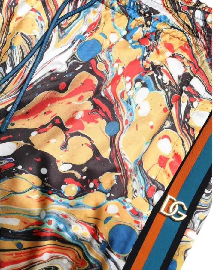 D&G Broek D&G Gemarmerde Print Broek Casual Stijl