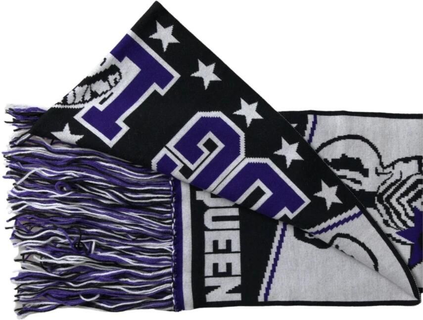 Dolce & Gabbana Multicolor Wol Queen Wrap Franje Sjaal Multicolor Dames - Foto 3