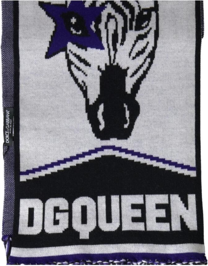 Dolce & Gabbana Multicolor Wol Queen Wrap Franje Sjaal Multicolor Dames - Foto 2