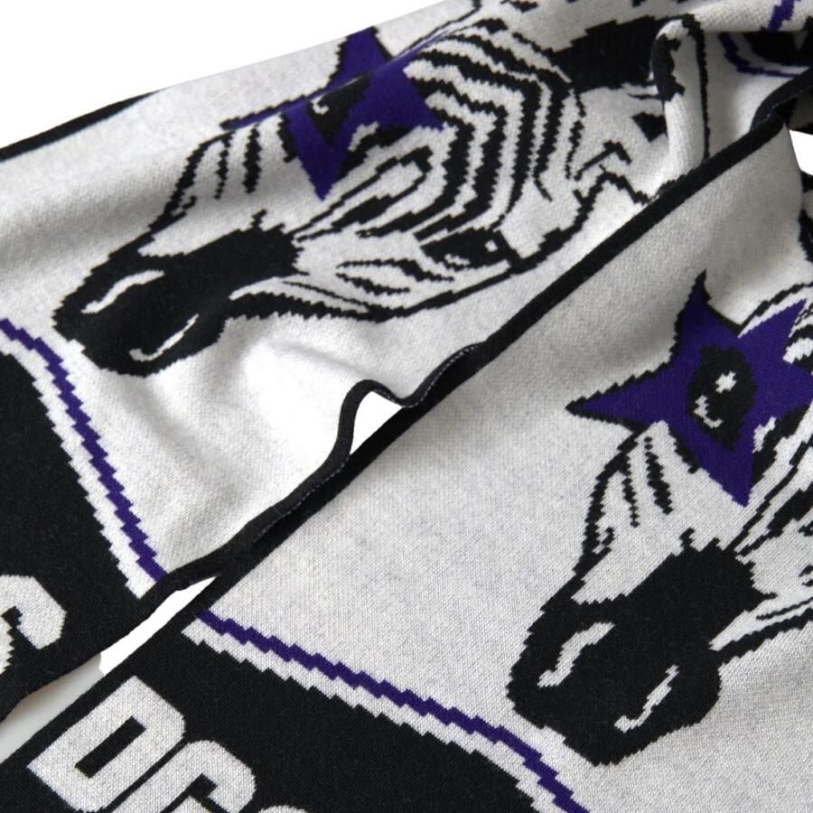 Dolce & Gabbana Multicolor Wol Queen Wrap Franje Sjaal Multicolor Dames