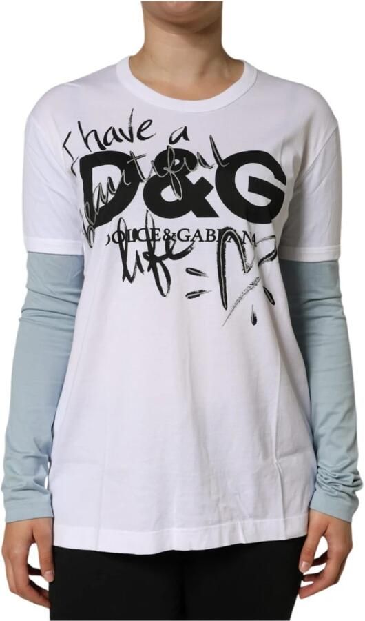 D&G Overhemd D&G Grafisch T-shirt met lange mouwen Model TSH84003 - Foto 5