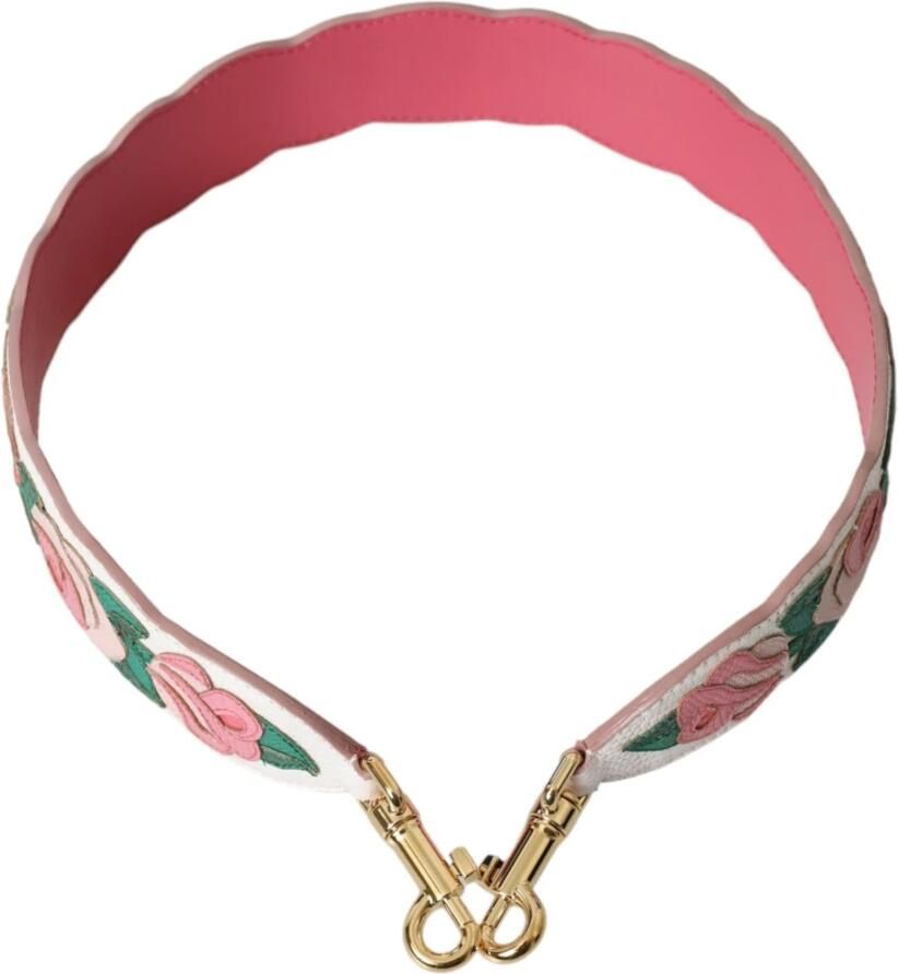 Dolce & Gabbana Witte Bloemen Leren Schouderband Multicolor Dames - Foto 2