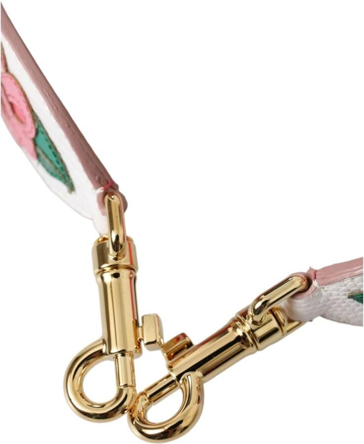 Dolce & Gabbana Witte Bloemen Leren Schouderband Multicolor Dames - Foto 3