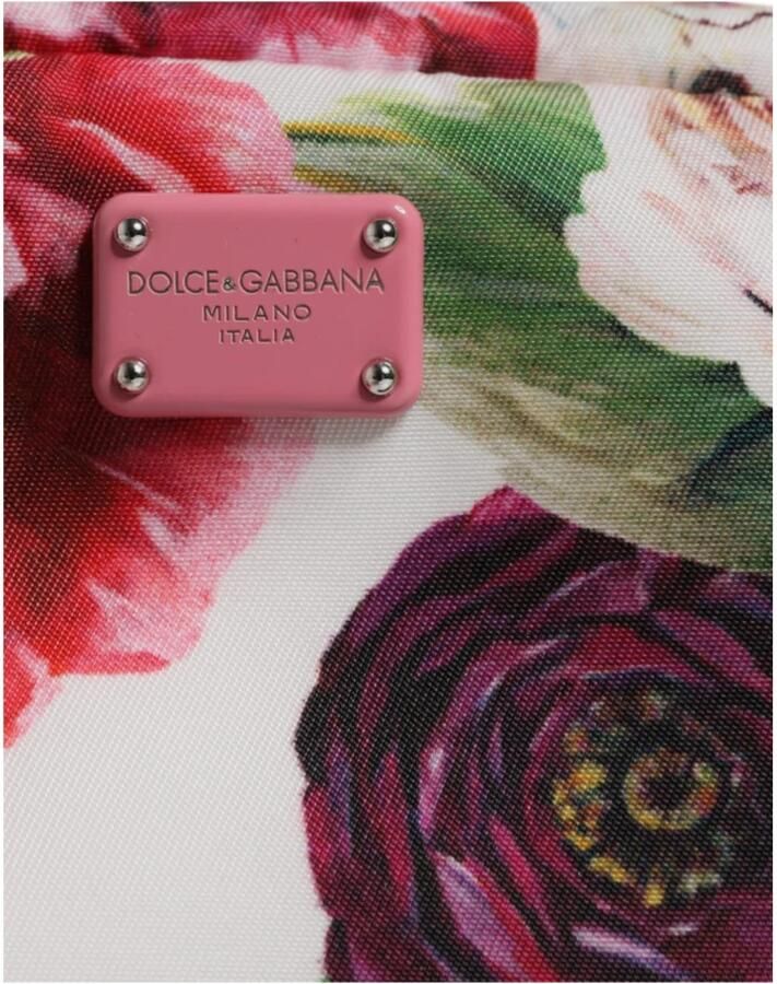 Dolce & Gabbana Witte Bloemen Nylon Pouch Portemonnee Multicolor Dames - Foto 3