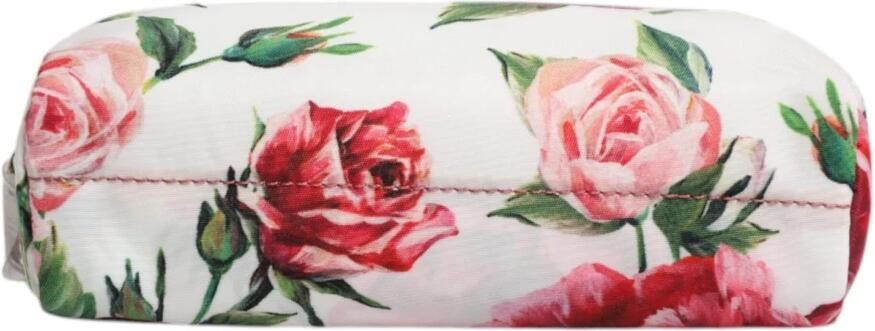 Dolce & Gabbana Witte Bloemen Nylon Pouch Portemonnee Multicolor Dames - Foto 5