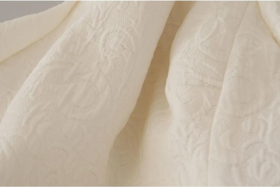 Dolce & Gabbana White Jaquard Midi Floral Sheath Brocade Dress Wit Dames - Foto 2