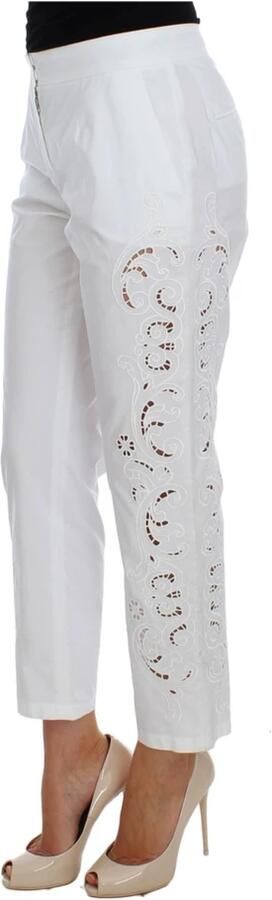 Dolce & Gabbana Bloemen Uitgesneden Jurk Sicily Broek White Dames - Foto 5