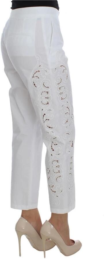 Dolce & Gabbana Bloemen Uitgesneden Jurk Sicily Broek White Dames - Foto 3