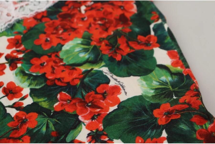 Dolce & Gabbana Witte Bloemen Wollen Kant Vest Tanktop Multicolor Dames - Foto 2