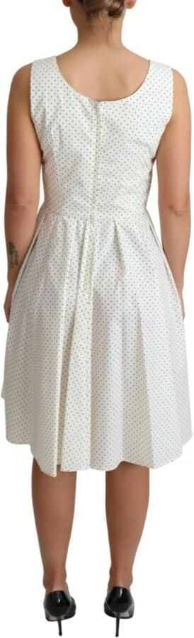 Dolce & Gabbana Witte gepunte katoenen A-lijn jurk White Dames - Foto 3