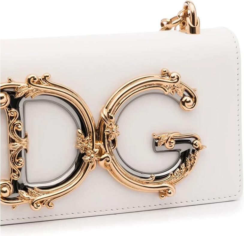 Dolce & Gabbana Witte Kalfsleren Logo Plaque Box Tas White Dames - Foto 3