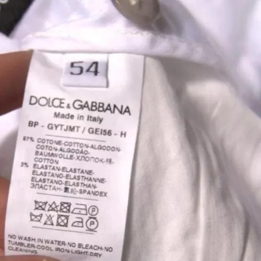 Dolce & Gabbana Witte Katoenen Chino Shorts met Zakken White Heren