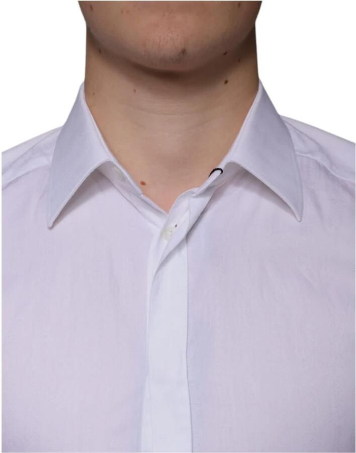 Dolce & Gabbana Witte Katoenen Overhemd Slim Fit White Heren - Foto 2