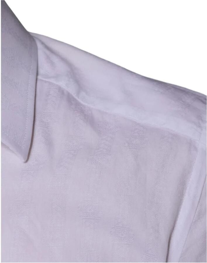 Dolce & Gabbana Witte Katoenen Overhemd Slim Fit White Heren - Foto 3