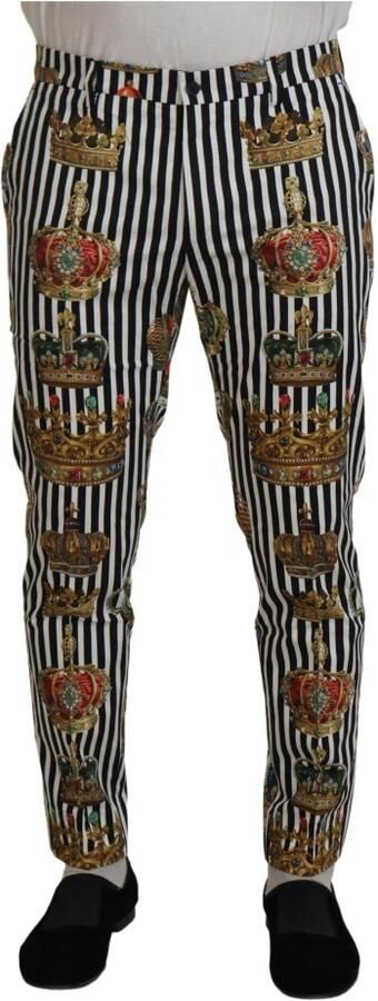 Dolce & Gabbana Elegante Chino-broek met kroonprint Multicolor Heren - Foto 6