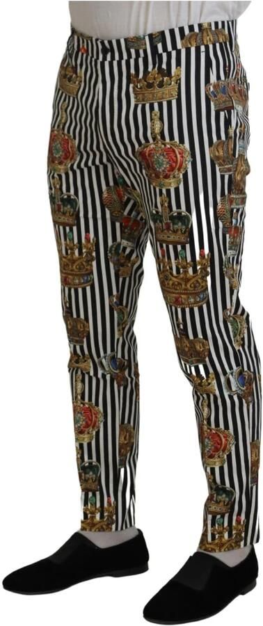 Dolce & Gabbana Elegante Chino-broek met kroonprint Multicolor Heren - Foto 4