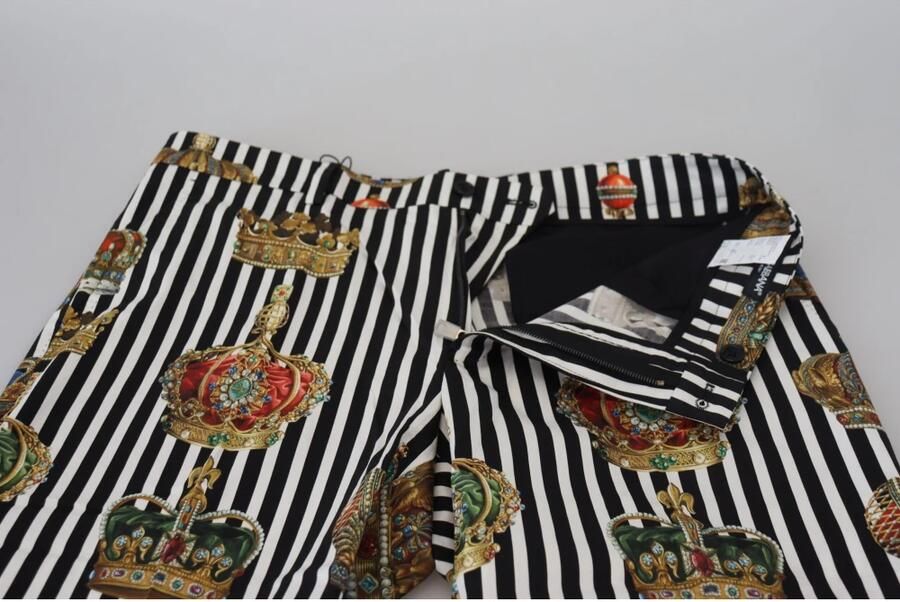 Dolce & Gabbana Elegante Chino-broek met kroonprint Multicolor Heren - Foto 2