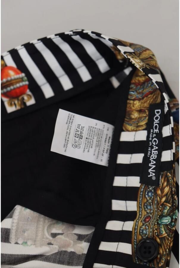 Dolce & Gabbana Elegante Chino-broek met kroonprint Multicolor Heren