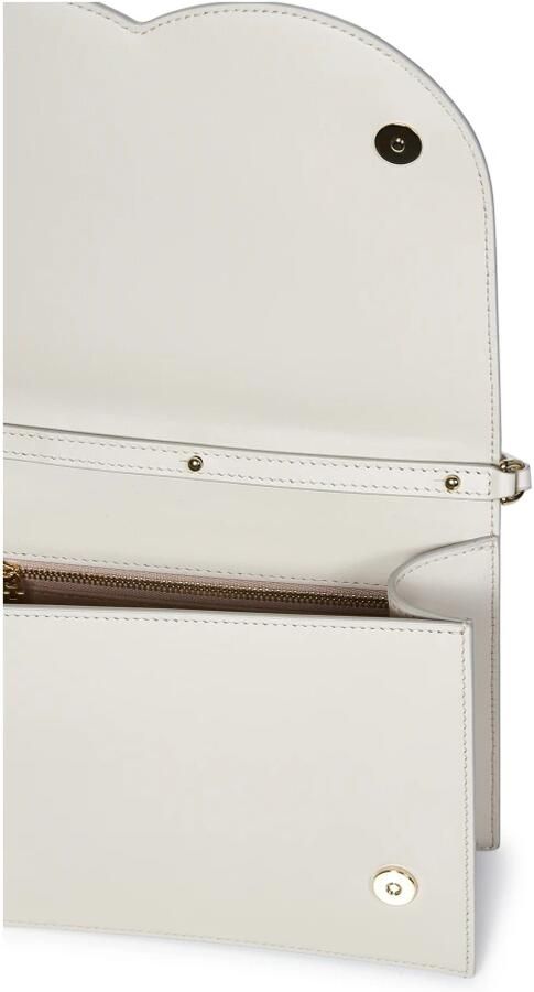 Dolce & Gabbana Ivoorleren Tas met Logo Inprenting en Verstelbare Schouderband Beige Dames - Foto 5