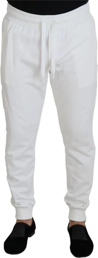 Dolce & Gabbana Witte Logo Katoenen Sweatpants Klassieke Pasvorm White Heren - Foto 5
