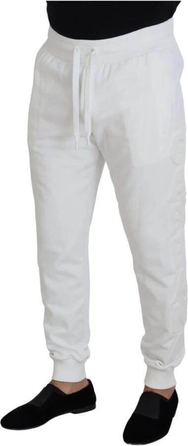 Dolce & Gabbana Witte Logo Katoenen Sweatpants Klassieke Pasvorm White Heren - Foto 3