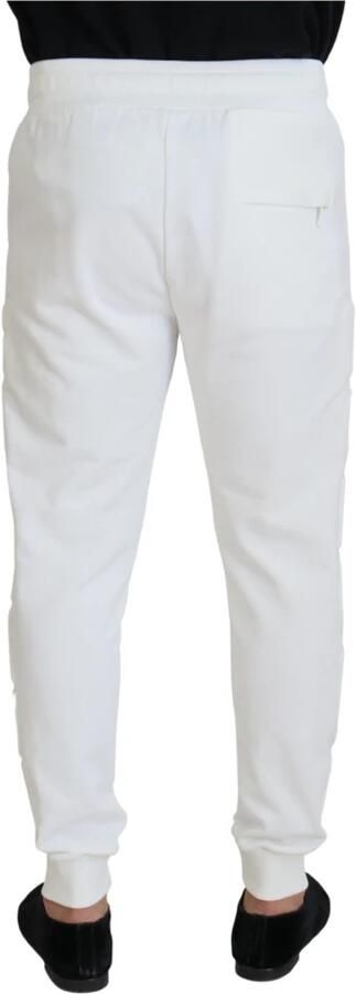 Dolce & Gabbana Witte Logo Katoenen Sweatpants Klassieke Pasvorm White Heren - Foto 4