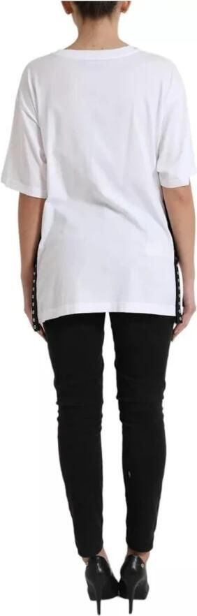 Dolce & Gabbana Witte Mode T-shirt met Slogan Print White Dames - Foto 9