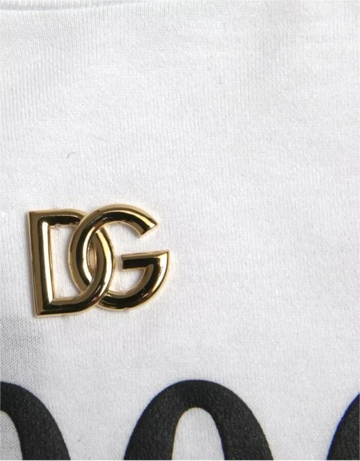Dolce & Gabbana Witte Mode T-shirt met Slogan Print White Dames - Foto 4