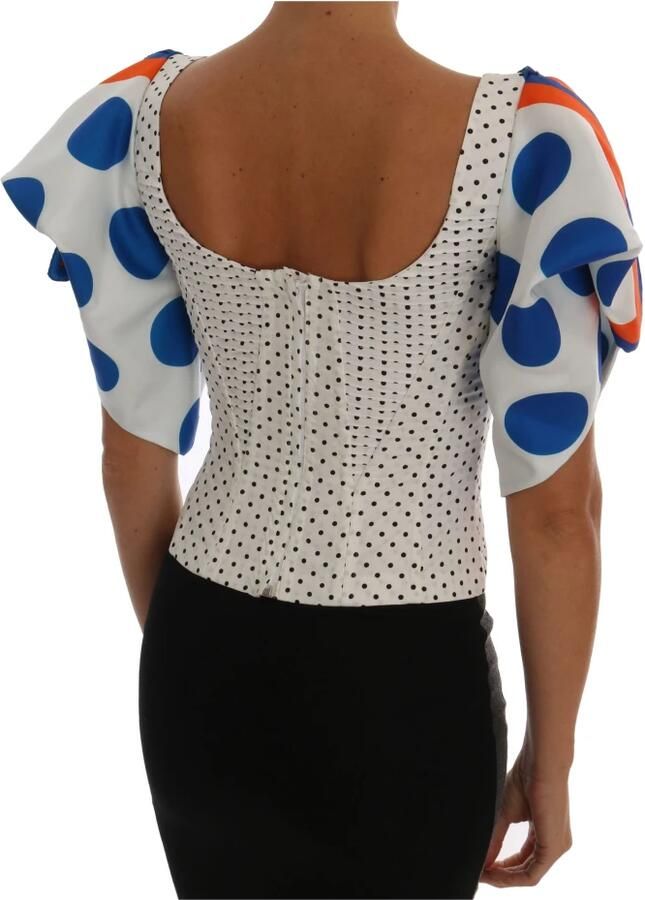 D&G Overhemd D&G Dolce Gabbana korset top TSH1521 met stippen - Foto 2
