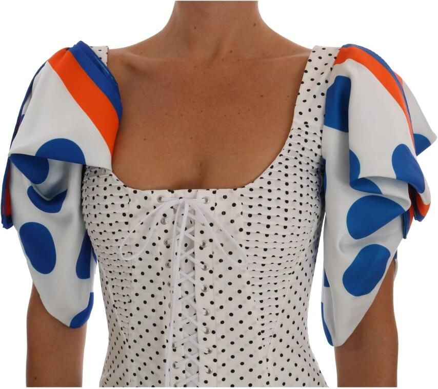 D&G Overhemd D&G Dolce Gabbana korset top TSH1521 met stippen