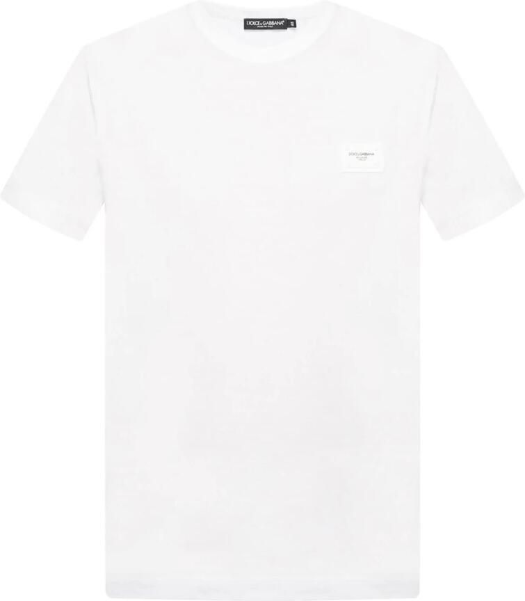 Dolce & Gabbana Witte T-shirts Regular Fit Ronde hals Korte mouwen White Heren - Foto 2