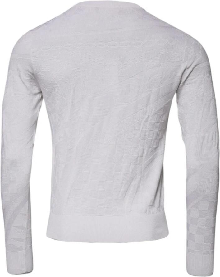 Dolce & Gabbana Witte Zijden Crew Neck Pullover Sweater White Heren - Foto 2