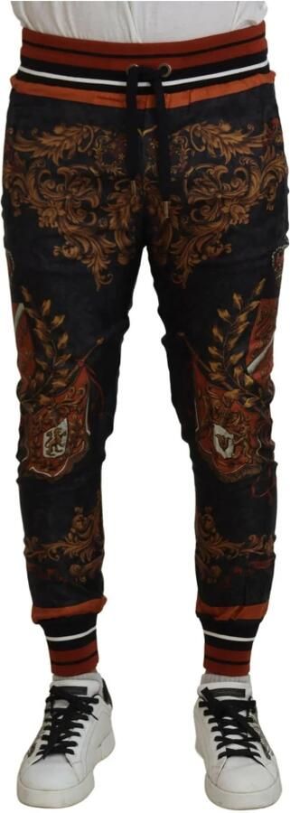 Dolce & Gabbana Barok Kroon Zijden Sweatpants Multicolor Heren - Foto 7