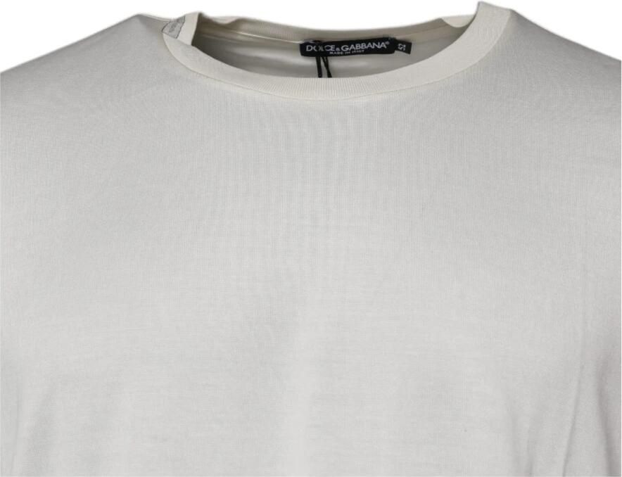 Dolce & Gabbana Zijden Crew Neck T-shirt White Heren - Foto 3