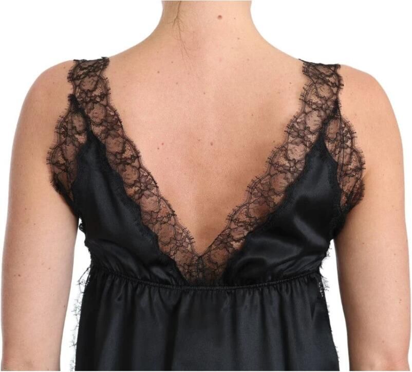 Dolce & Gabbana Zijden jurk met flatterende pasvorm en prachtig design Black Dames