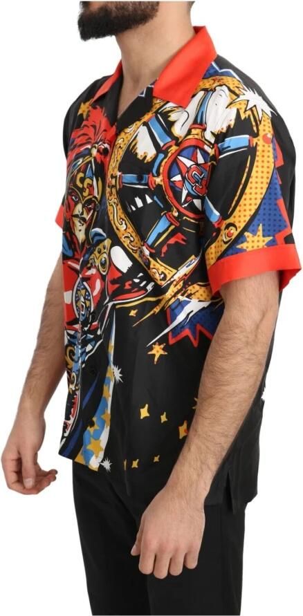 Dolce & Gabbana Zijden Multicolor Bedrukte Casual Overhemd Multicolor Heren - Foto 5