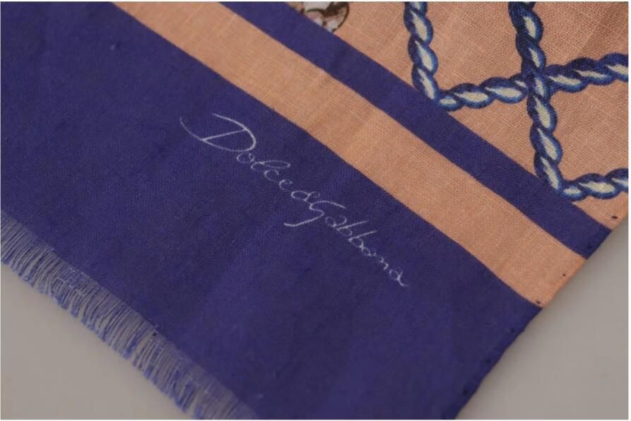 Dolce & Gabbana Zijden sjaal met bloemenpatroon Beige Multicolor Heren - Foto 2