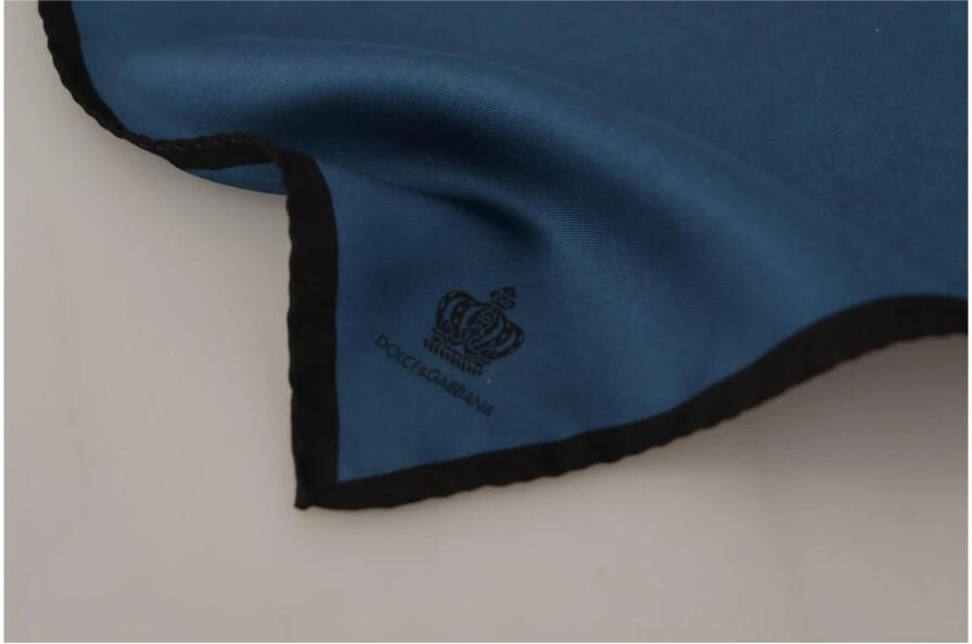 Dolce & Gabbana Zijden Sjaal met Logodetails Blue Heren