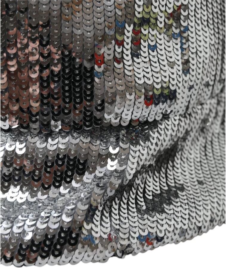 Dolce & Gabbana Zilveren Sequined Nylon Bucket Hat Gray Heren - Foto 3