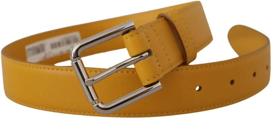 Dolce & Gabbana Zon Geel Leren Riem Yellow Dames - Foto 5