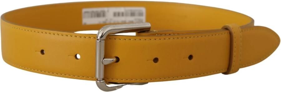 Dolce & Gabbana Zon Geel Leren Riem Yellow Dames - Foto 6