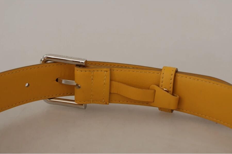 Dolce & Gabbana Zon Geel Leren Riem Yellow Dames - Foto 4