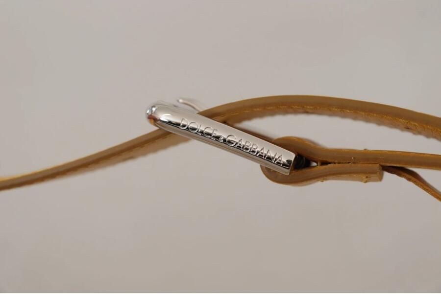 Dolce & Gabbana Zon Geel Leren Riem Yellow Dames - Foto 2