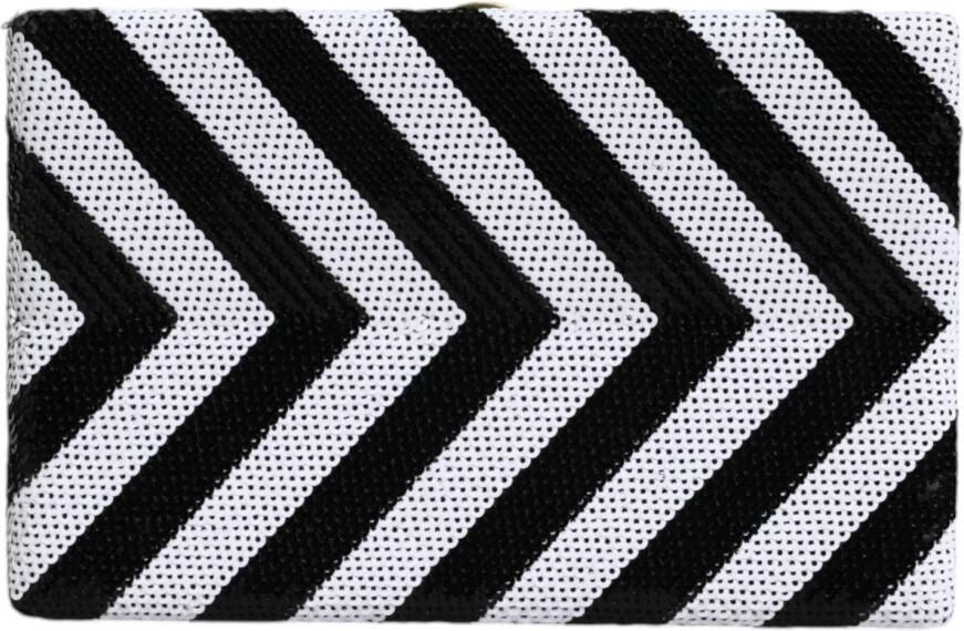 Dolce & Gabbana Zwart en wit frame clutch met gouden details White Dames - Foto 4