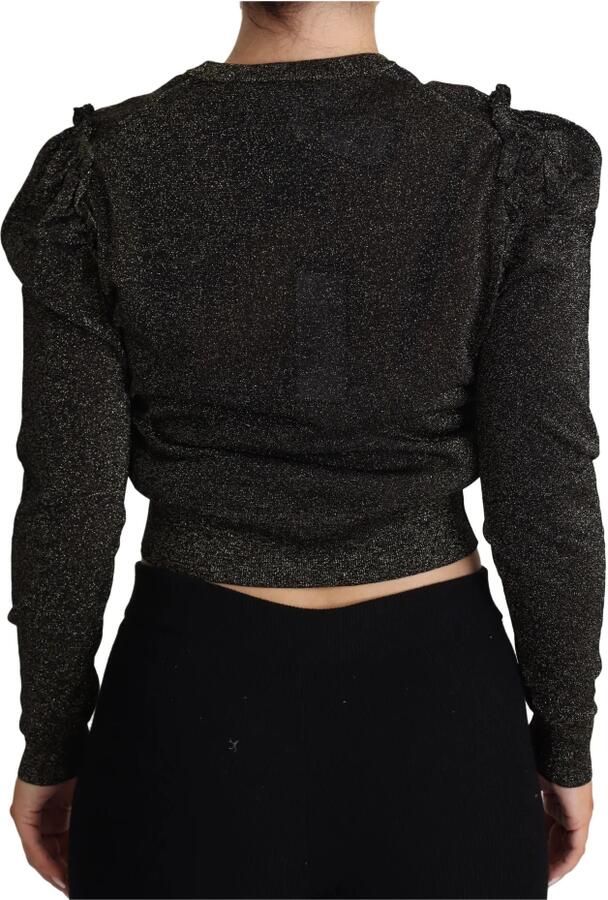 Dolce & Gabbana Zwart Goud Cropped Pullover Sweater Black Dames - Foto 2